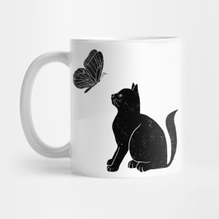 Cat and Butterfly Mug